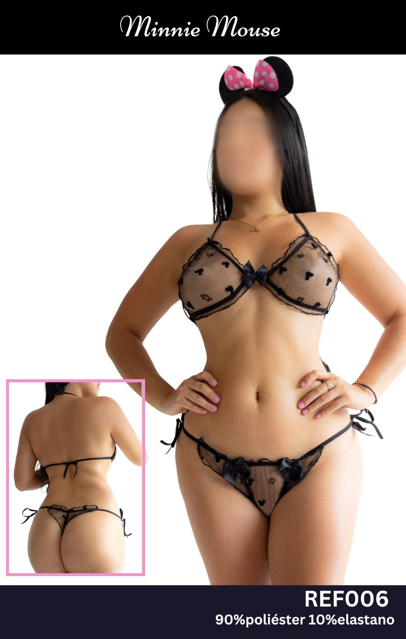 Set Lencería Minnie (Unitalla S/M) ✦ Bajo pedido