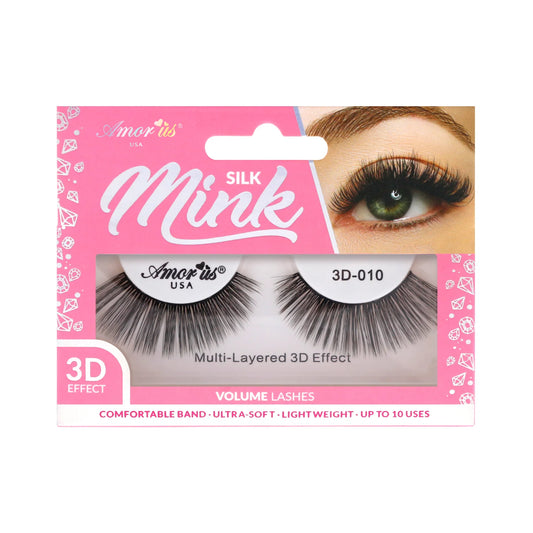 Pestañas de Banda Silk Mink 3D, Hasta 6 Usos - Estilo 10 - AmorUs ✦ Bajo pedido