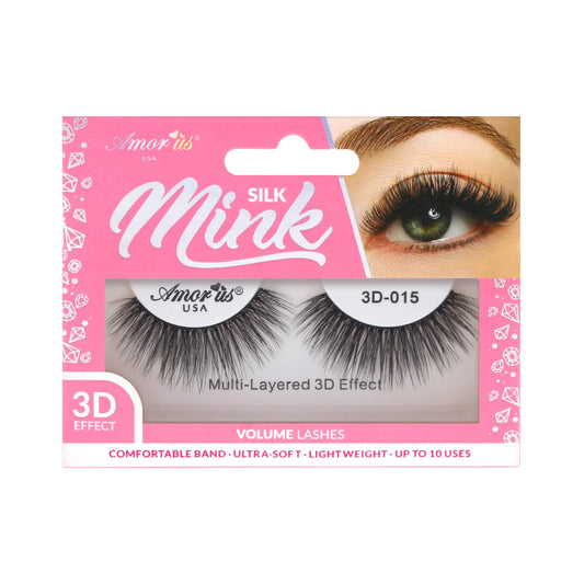 Pestañas de Banda Silk Mink 3D, Hasta 6 Usos - Estilo 15 - AmorUs ✦ Bajo pedido