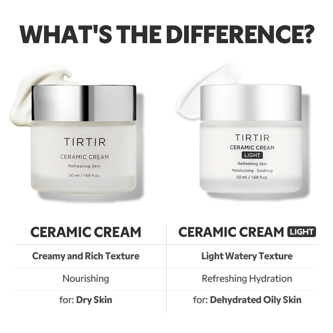 Crema TIRTIR Ceramic Light (50ml) — Hidratación Ligera ✦ Bajo pedido