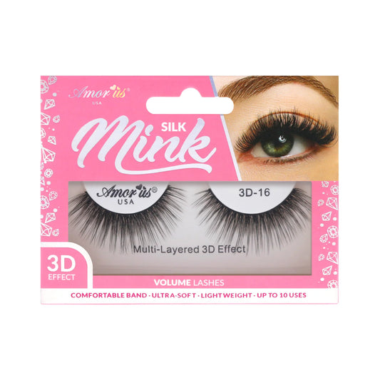 Pestañas de Banda Silk Mink 3D, Hasta 6 Usos - Estilo 16 - AmorUs ✦ Bajo pedido