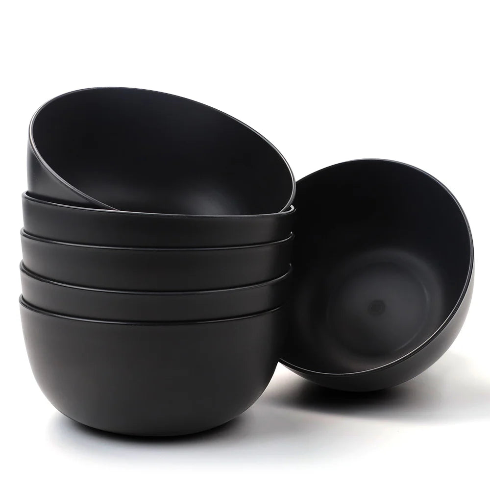 Set 8 Bowls Plásticos Libres de BPA (Negro)