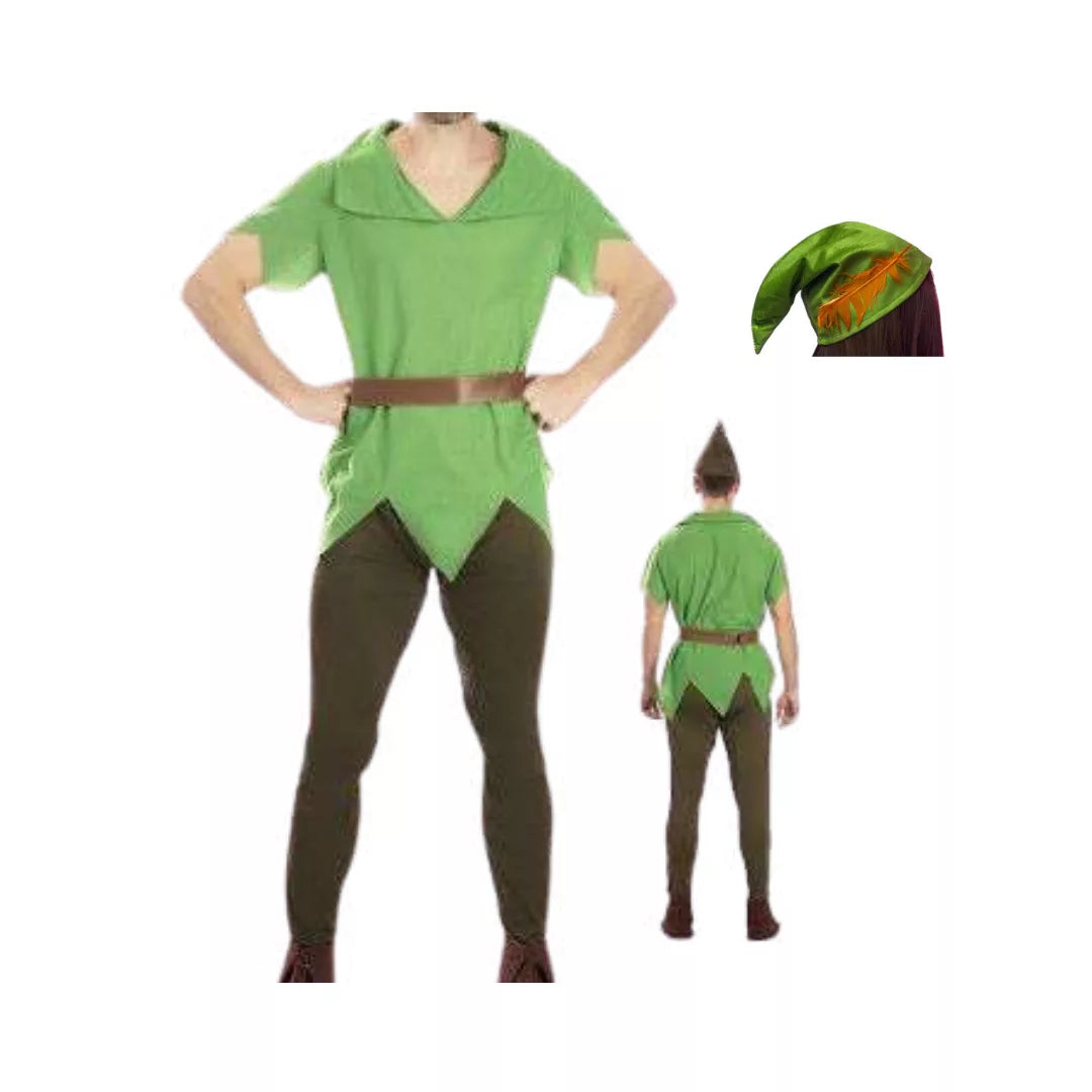 Disfraz Adulto – Peter Pan (M,L,XL,XXL) ✦ Bajo pedido