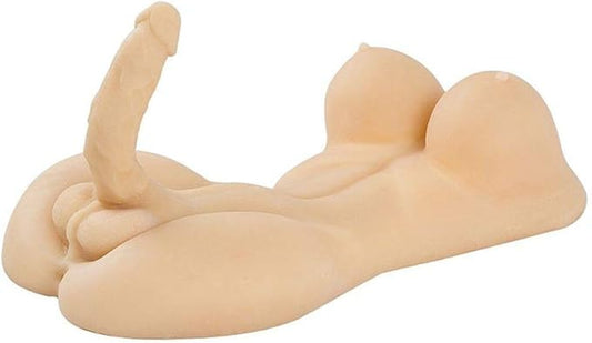 Dildo Inserción 16cm Torso Realista con Senos, Dildo y Ano Texturizado - Frodi ✦ Bajo pedido