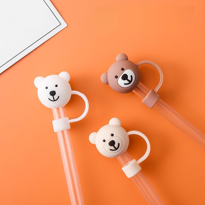 Tapa Pajillas Osito (Beige, Blanco)