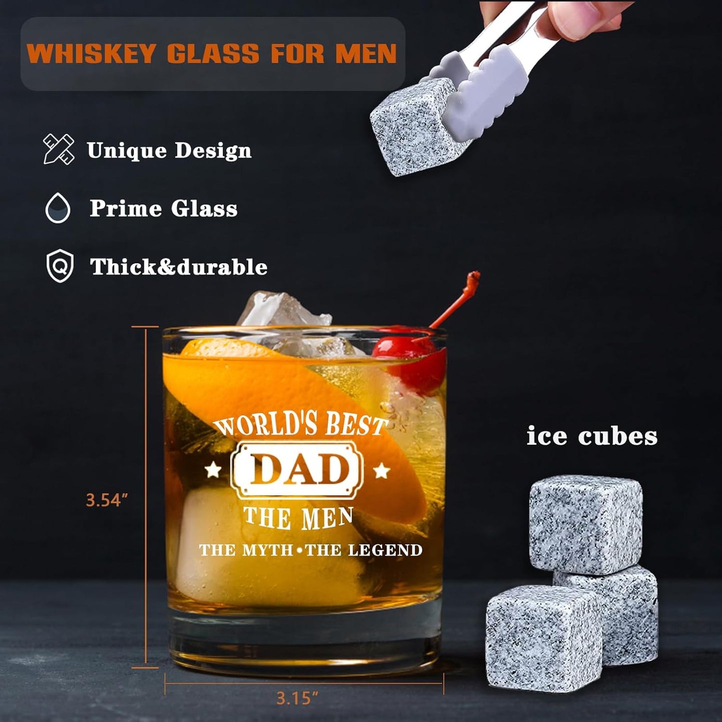 Set de Regalo para Papá - Whisky “El Mejor Papá del Mundo” (3PCZ)