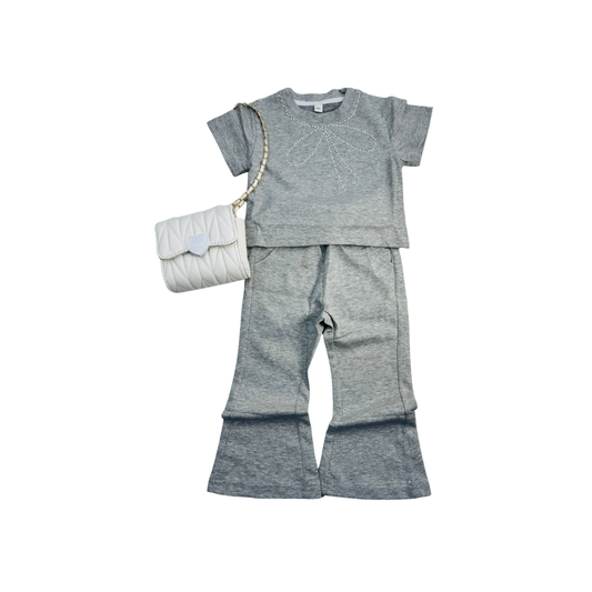 Set de 2 piezas - Conjunto de Blusa con Pantalón Palazzo para Niña | Conjunto Casual (3 colores) ✦ Bajo pedido