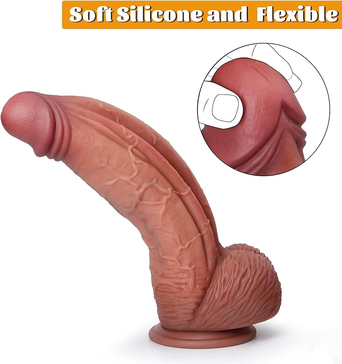 Dildo Inserción 19cm Realista Copa Succión - Calvin ✦ Bajo pedido
