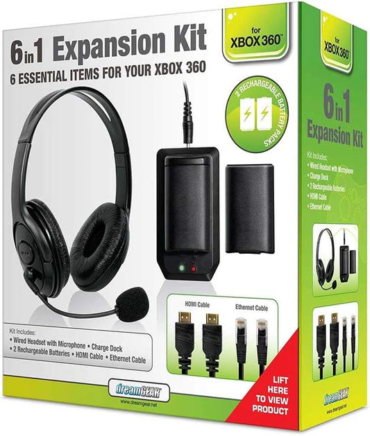 Audífonos Gamer DreamGEAR Xbox 360 Set 6 en 1 (Negro)