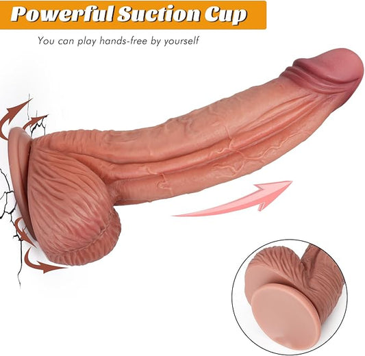 Dildo Inserción 19cm Realista Copa Succión - Calvin ✦ Bajo pedido