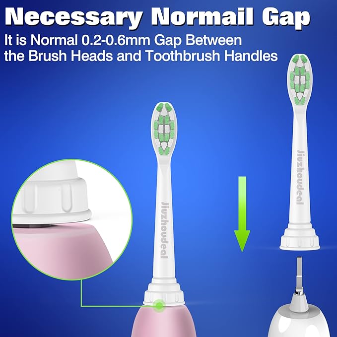 Set de 9 Cabezales de Cepillo Dental Eléctrico Jiuzhoudeal Compatibles con Philips Sonicare DiamondClean ProtectiveClean 4100 5100 6100 C2 G2 (Blanco)
