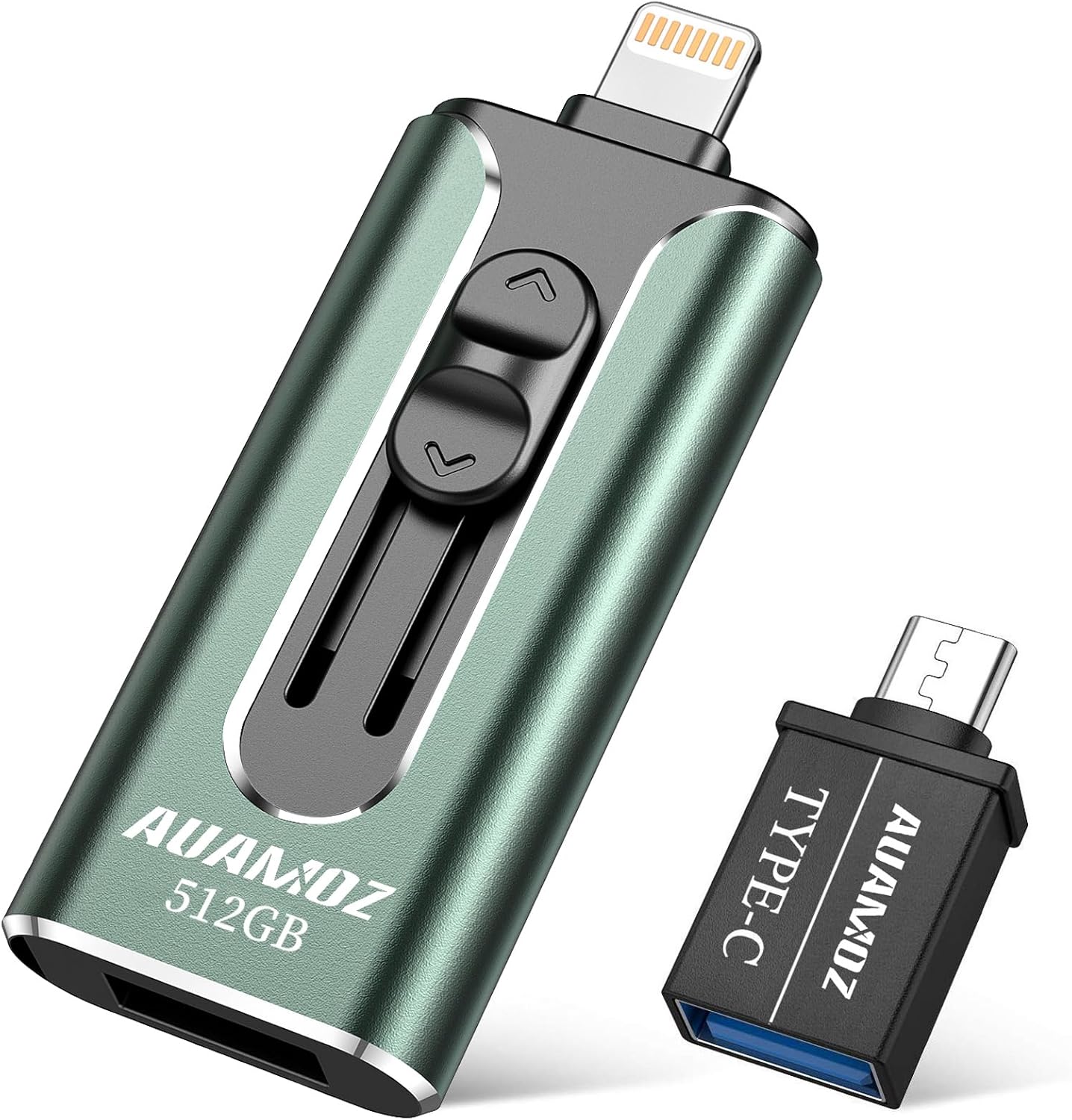 Llave Maya 1TB, para respaldo de fotos y videos, compatible con iPhone, Android, PC (Dorado)