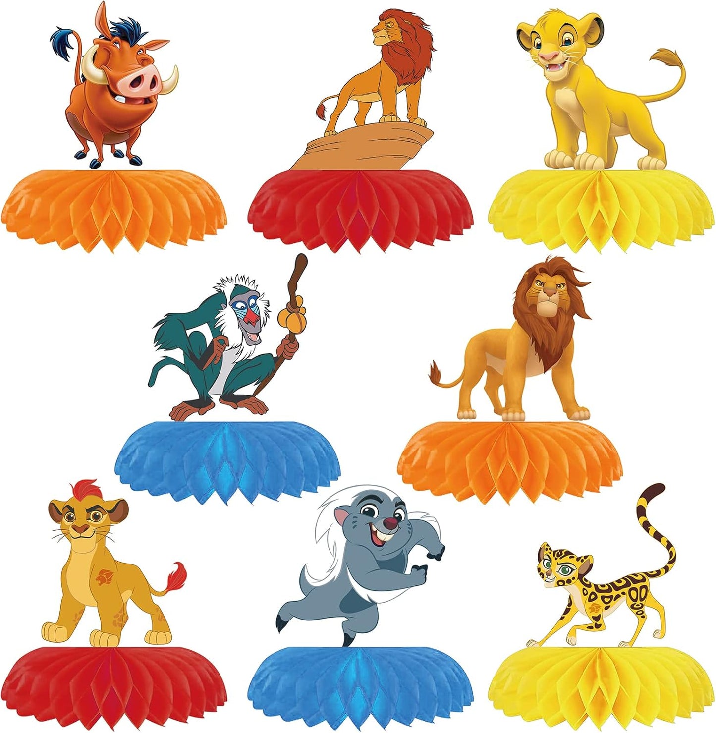 Set 8 Centros de Mesa del Rey León
