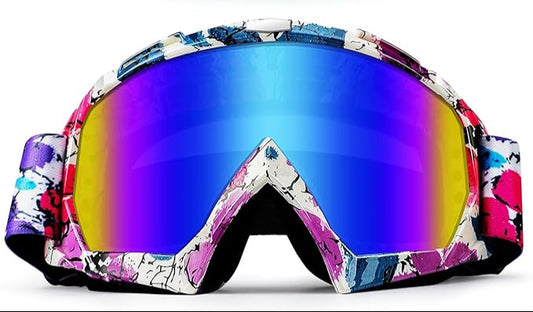 Goggles multifuncionales con diseño moderno y protección total – ideales para moto, motocross, snowboard y festivales de música