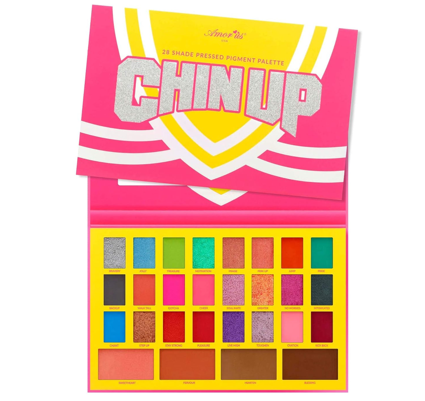 Chin Up Paleta de 28 Sombras, Rubor y Contorno - AmorUs ✦ Bajo pedido