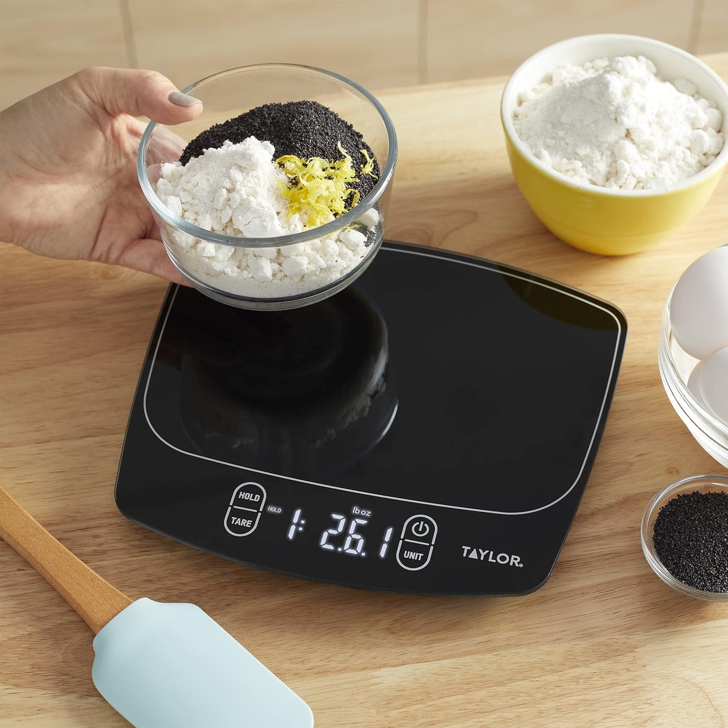 Báscula de Cocina Digital Impermeable - Taylor (Negro)