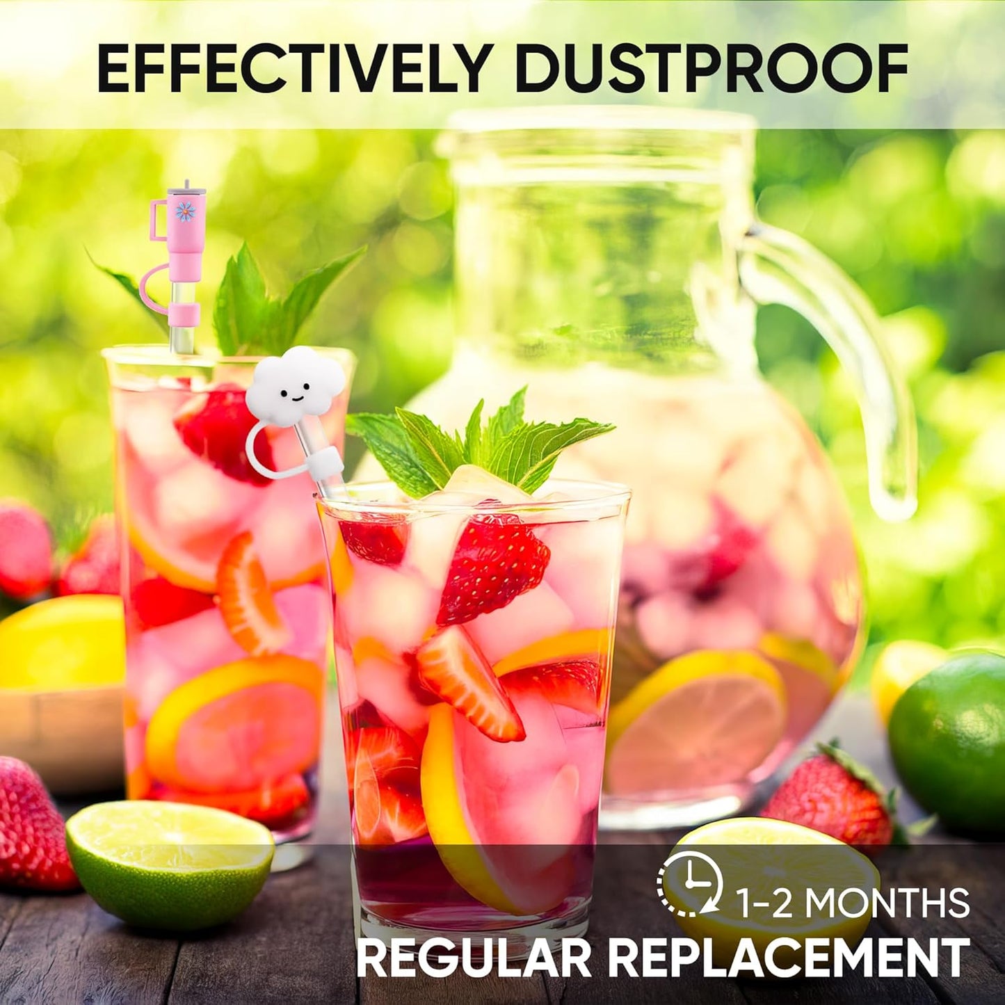 Tapa Pajillas Nube (Blanco, Rosa)