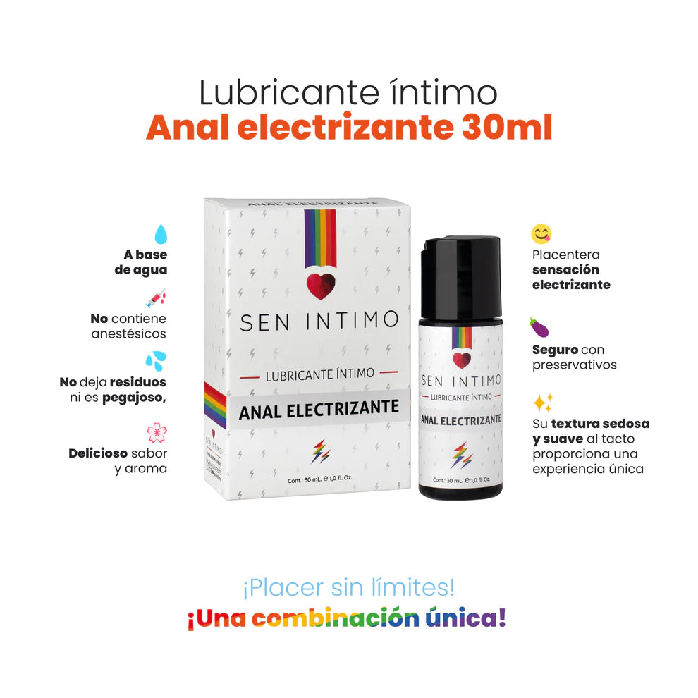 Lubricante Anal Electrizante, Placer Intenso Sin Anestésico - Sen Íntimo (30ml) ✦ Bajo pedido