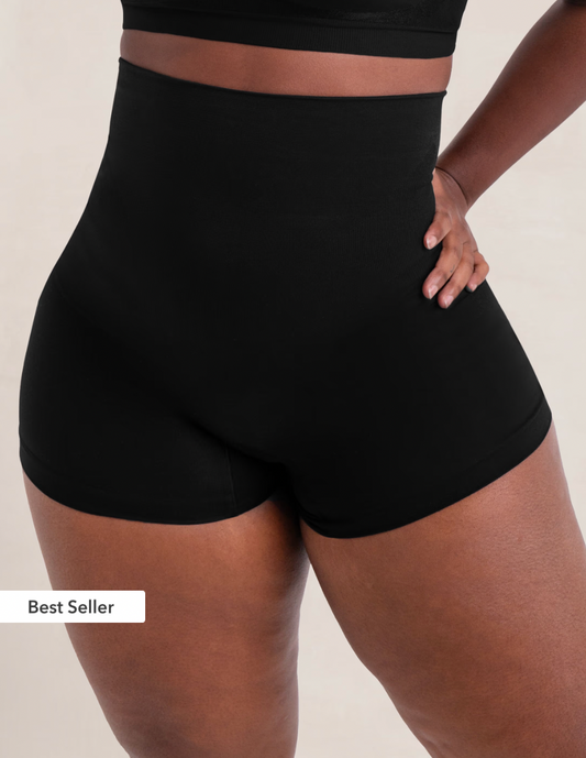 Pantalón Corto Moldeador Talle Alto - Talla XXL (Negro)