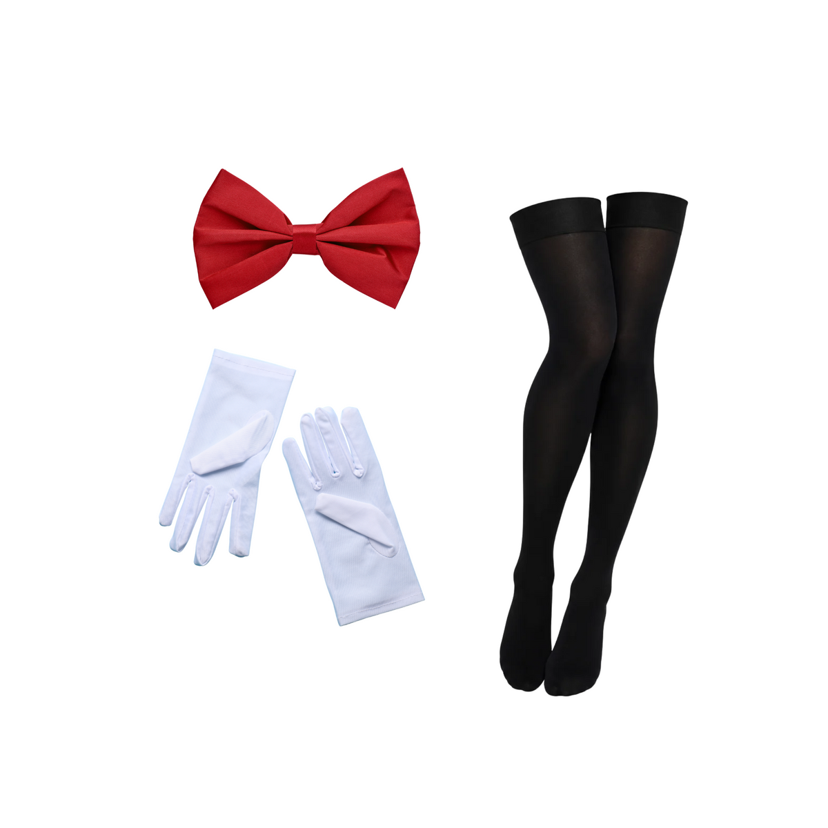 Set 3 Accesorios Disfraz SAW, Jigsaw (Billy el Títere): Corbatín, Guantes y Medias