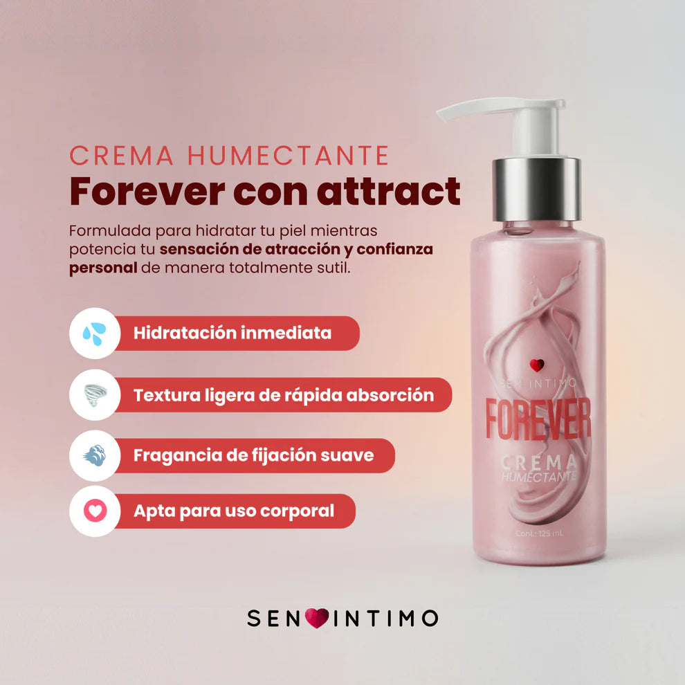 Crema Humectante Feromonas Granada, Durazno, Manzana - Forever + Attract (125ml) ✦ Bajo pedido