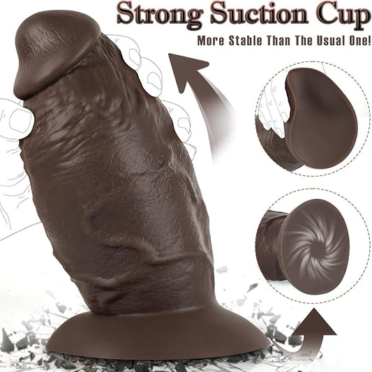 Dildo Inserción 19cm Con Copa Succión Extra Grueso Diámetro 10cm (2 Colores) - Mamut ✦ Bajo pedido