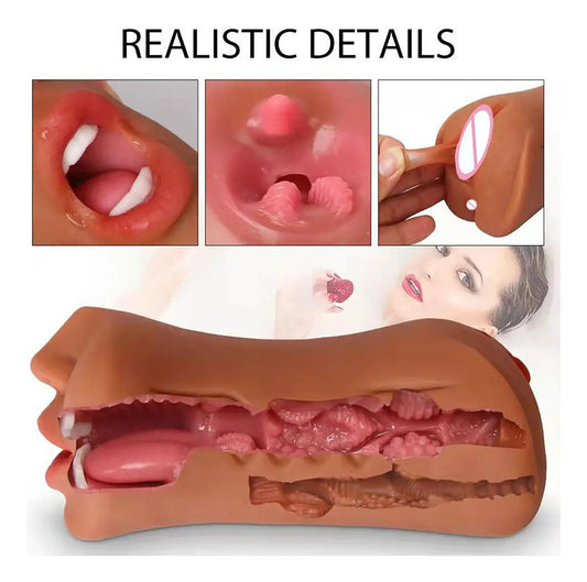 Realshe - Masturbador Masculino Realista con Triple Entrada (2 Colores) ✦ Bajo pedido