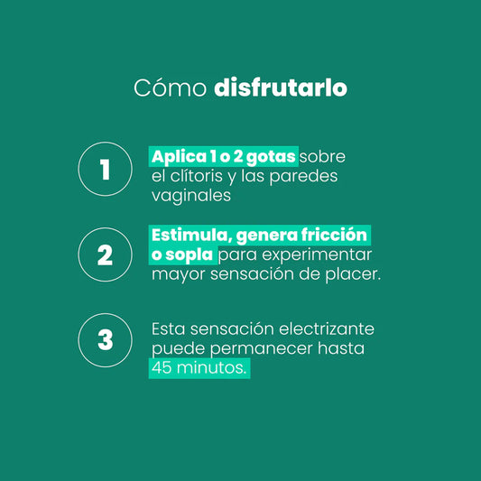 Vibrador Líquido Frío Multiorgasmos para Mujer, Yerbabuena - Sen Íntimo (5ml) ✦ Bajo pedido