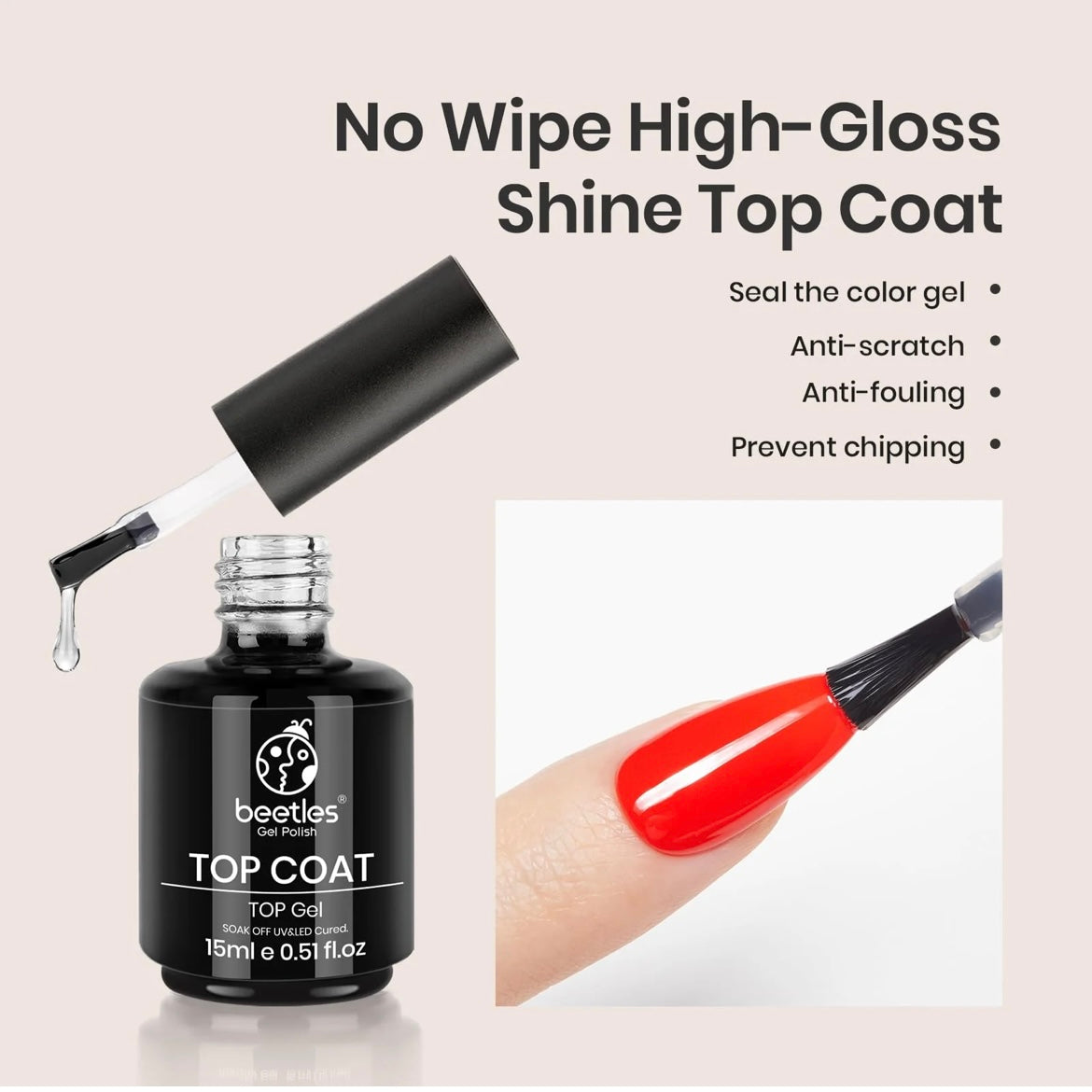Set Base Gel y Top Coat - Beetles (15ml)