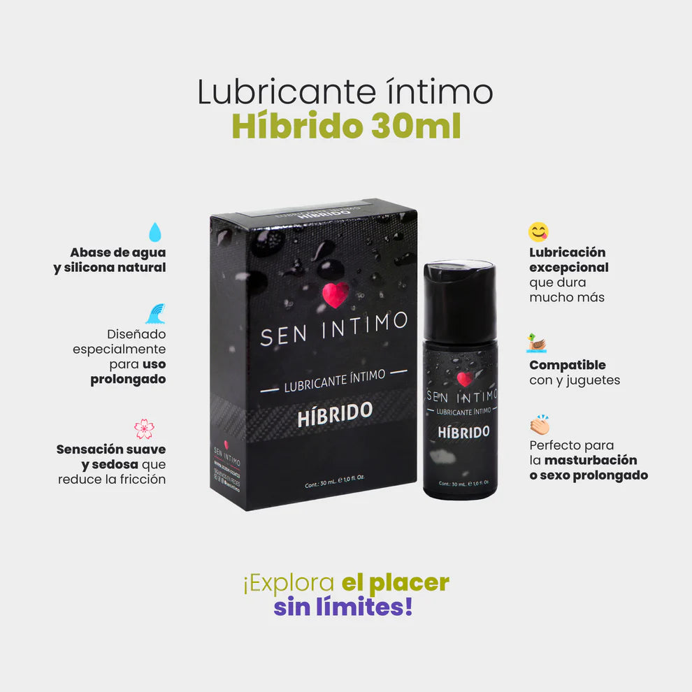 Lubricante Híbrido Agua + Silicona Natural - Sen Íntimo (30ml) ✦ Bajo pedido