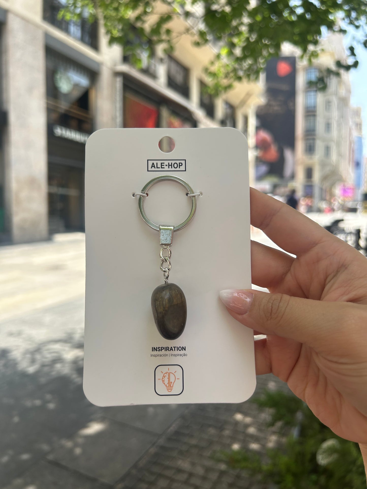 Llavero de Piedra Natural - Ale-Hop (2 Estilos)