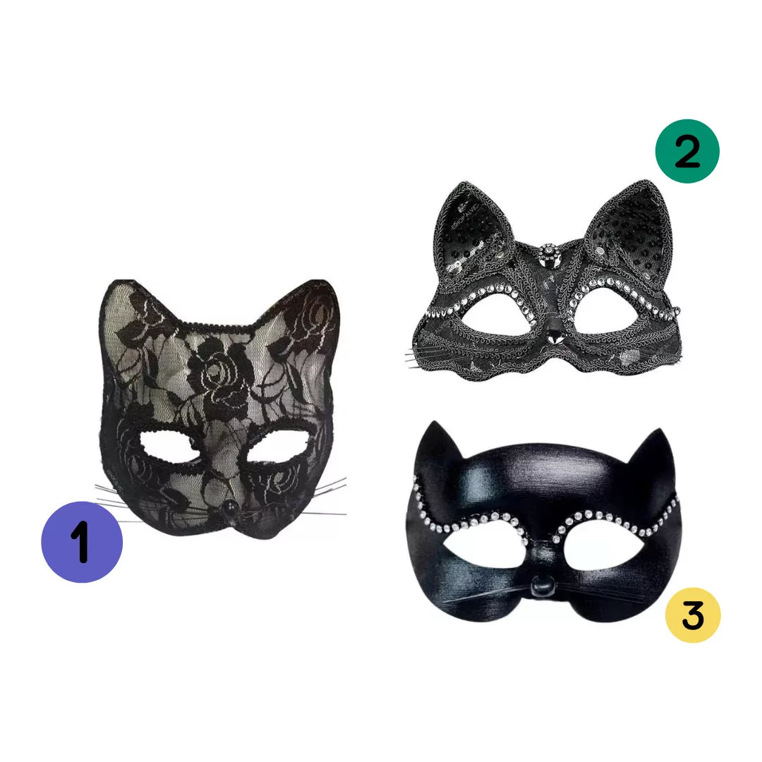 Antifaz Rígido Gato - Varios Estilos (Unitalla) ✦ Bajo pedido