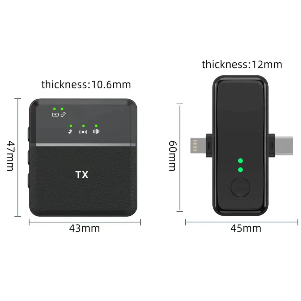 Micrófono Inalámbrico Solapa Receptor Tipo C Lightning SX-31 ✦ Bajo pedido