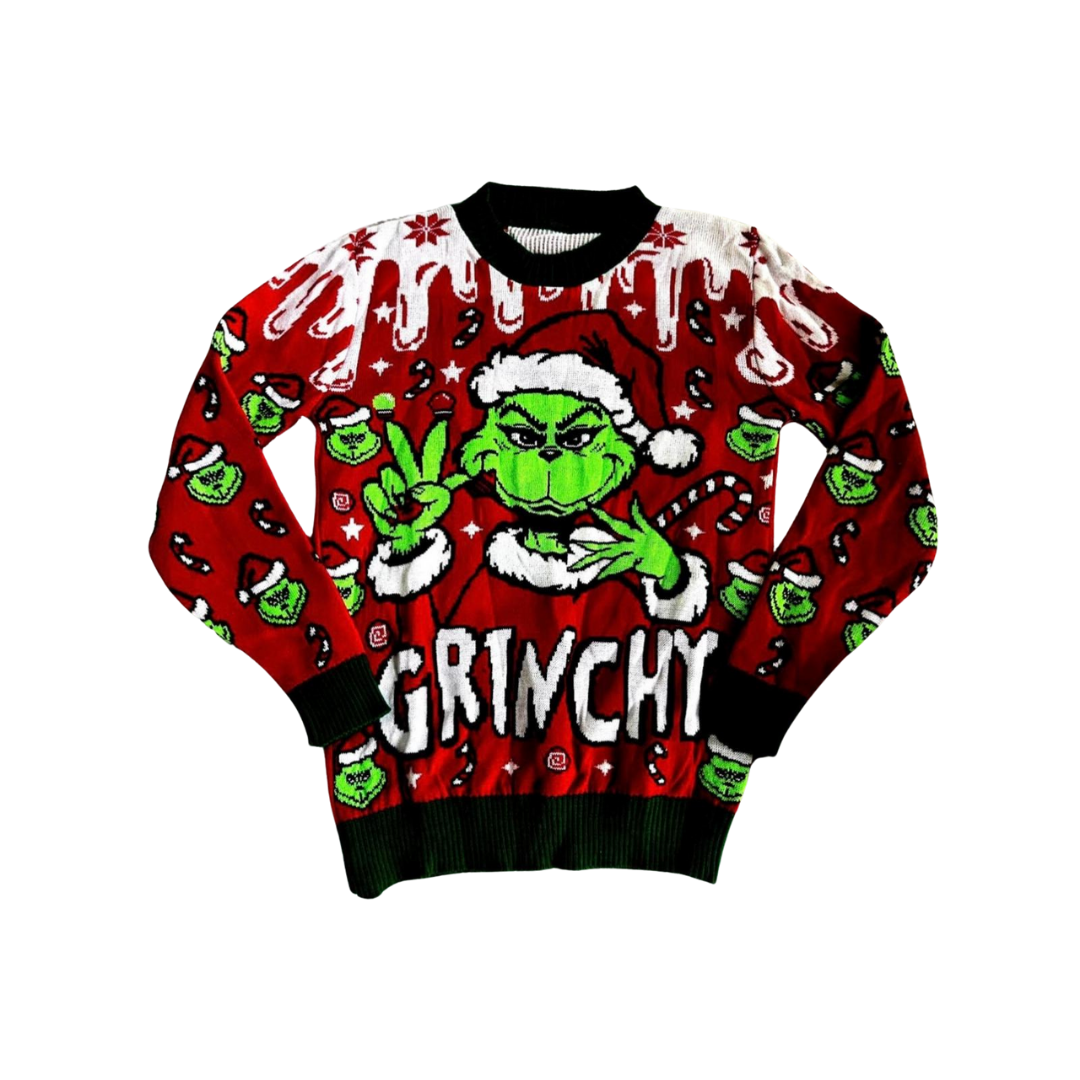 Abrigo Navideño, Ugly Sweater Adulto OO11 - Grinch ✦ Bajo pedido