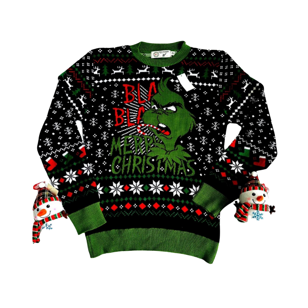 Abrigo Navideño, Ugly Sweater Adulto OO11 - Grinch ✦ Bajo pedido