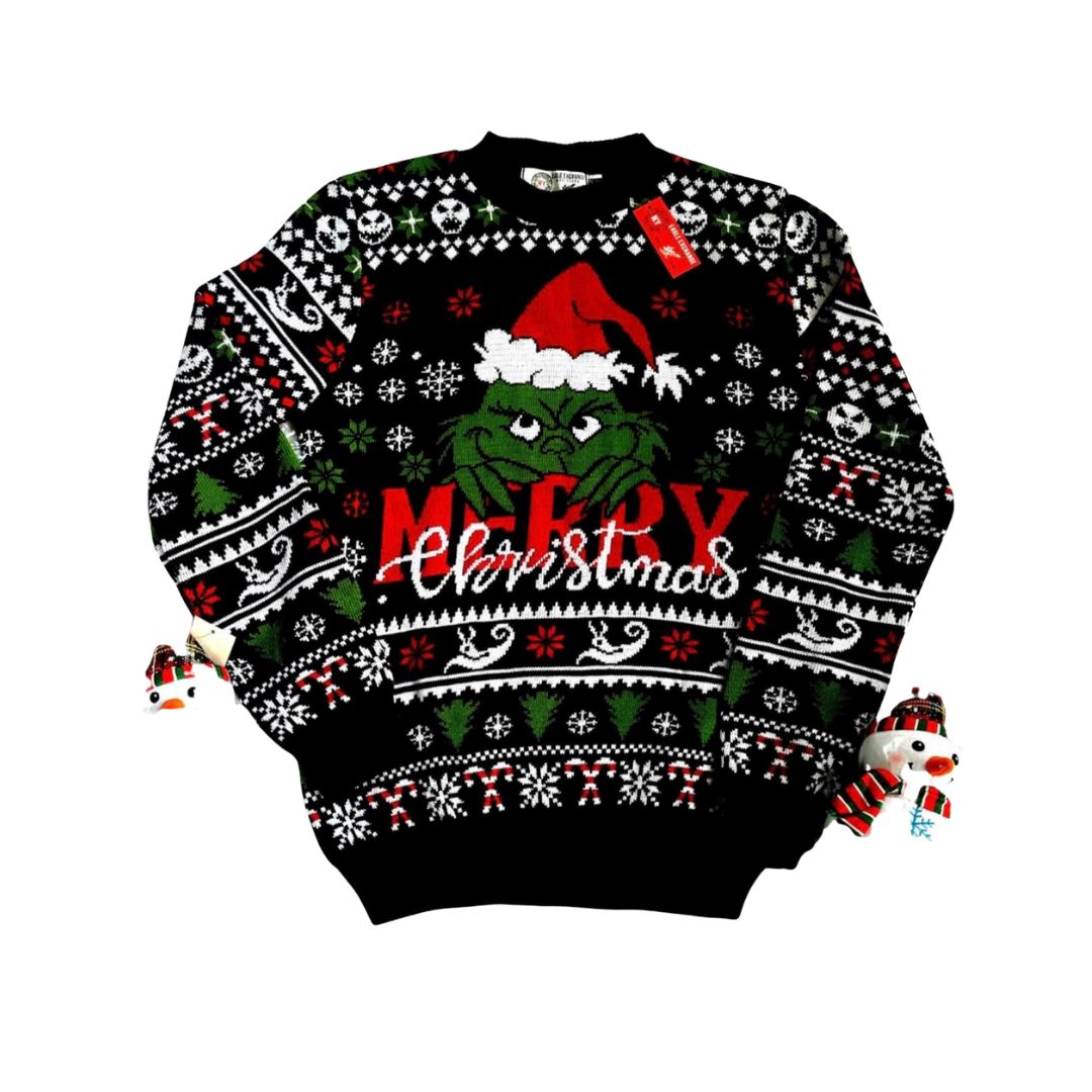 Abrigo Navideño, Ugly Sweater Adulto OO11 - Grinch ✦ Bajo pedido