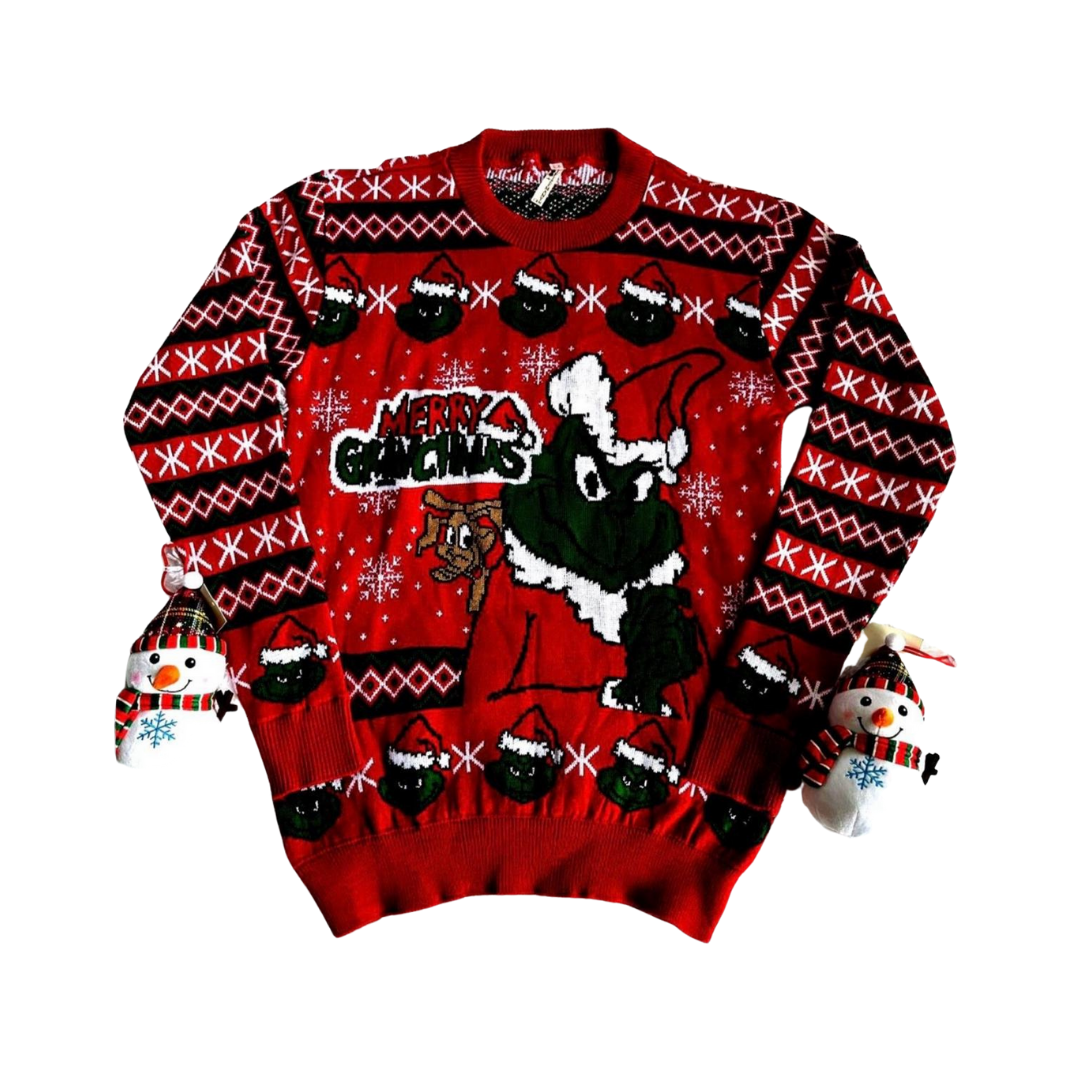 Abrigo Navideño, Ugly Sweater Adulto OO11 - Grinch ✦ Bajo pedido