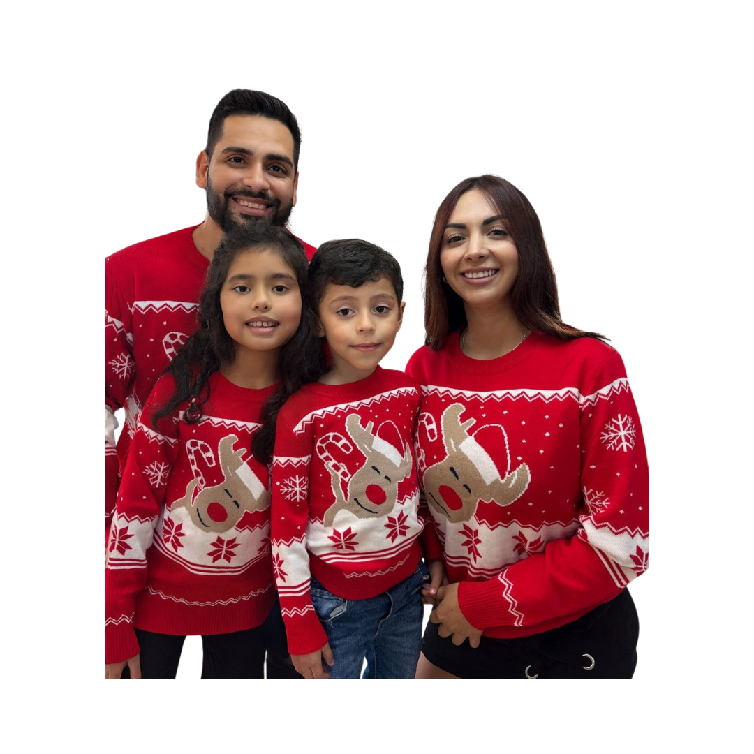 Abrigo Navideño, Ugly Sweater NAV25-84 Infantil - Reno ✦ Bajo pedido
