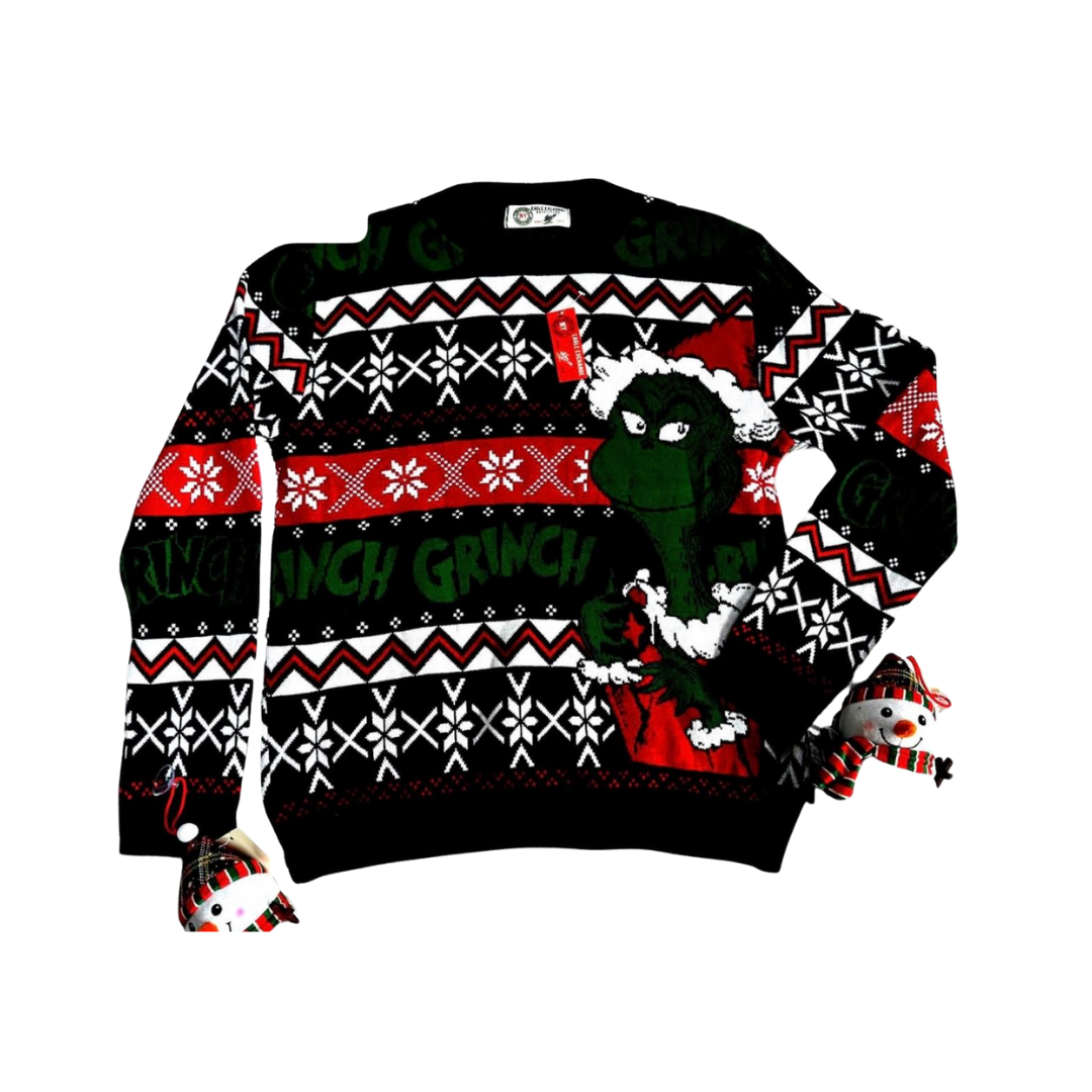 Abrigo Navideño, Ugly Sweater Adulto OO11 - Grinch ✦ Bajo pedido