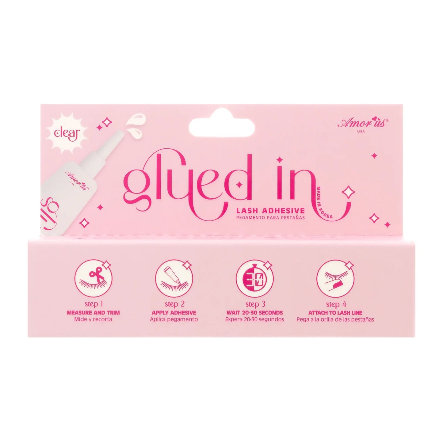 Glued In Goma para Pestañas de Secado Rápido, Transparente - AmorUs ✦ Bajo pedido