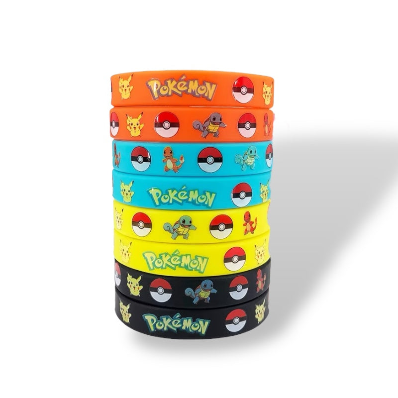 Set de 10 Pulseras de Silicona Ecológica Pokémon