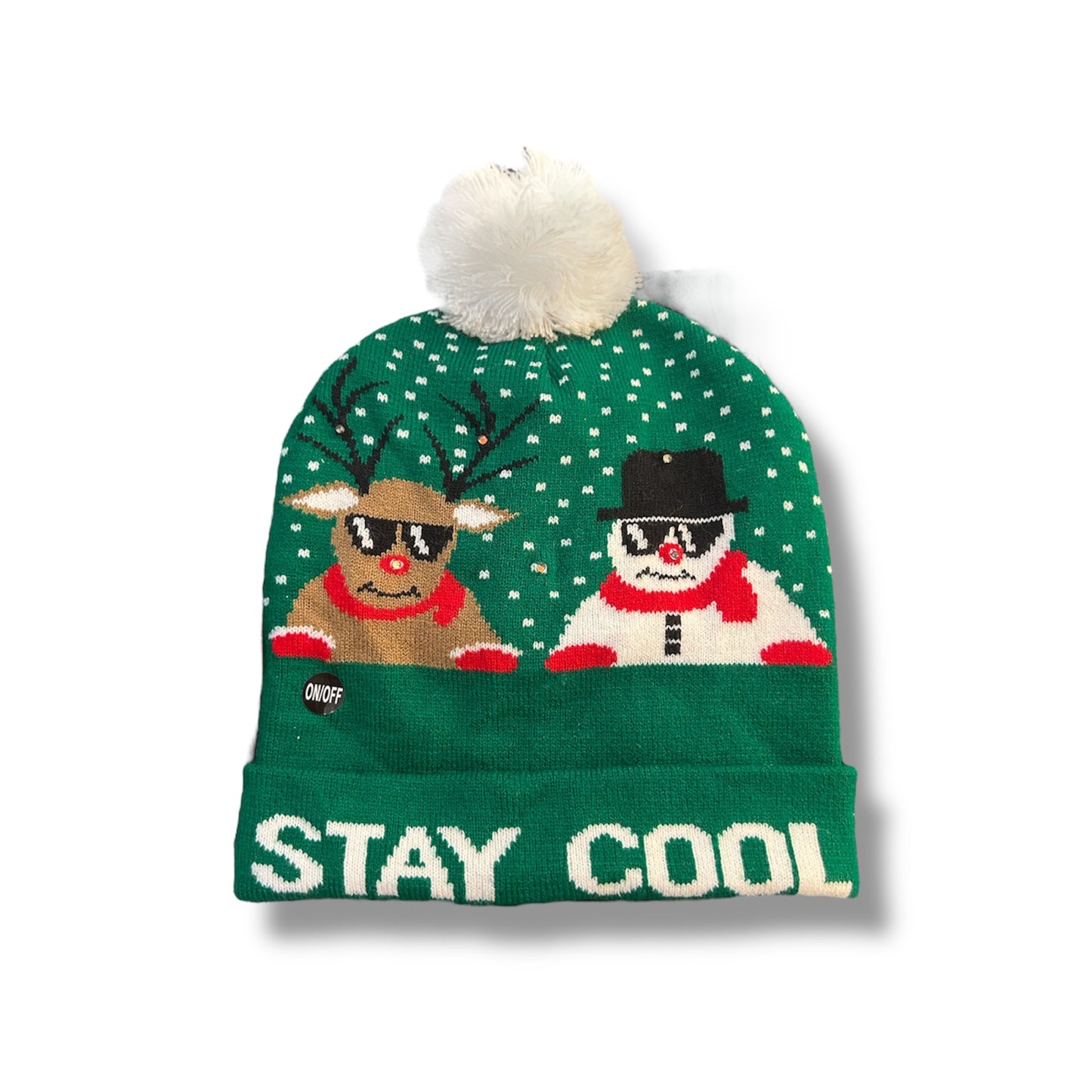Gorro Navideño Tejido Adulto con Luces