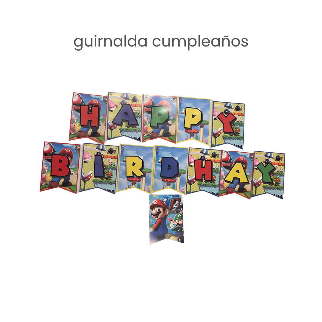 Set de Decoración para Fiesta – Mario Bros (+50pcs)