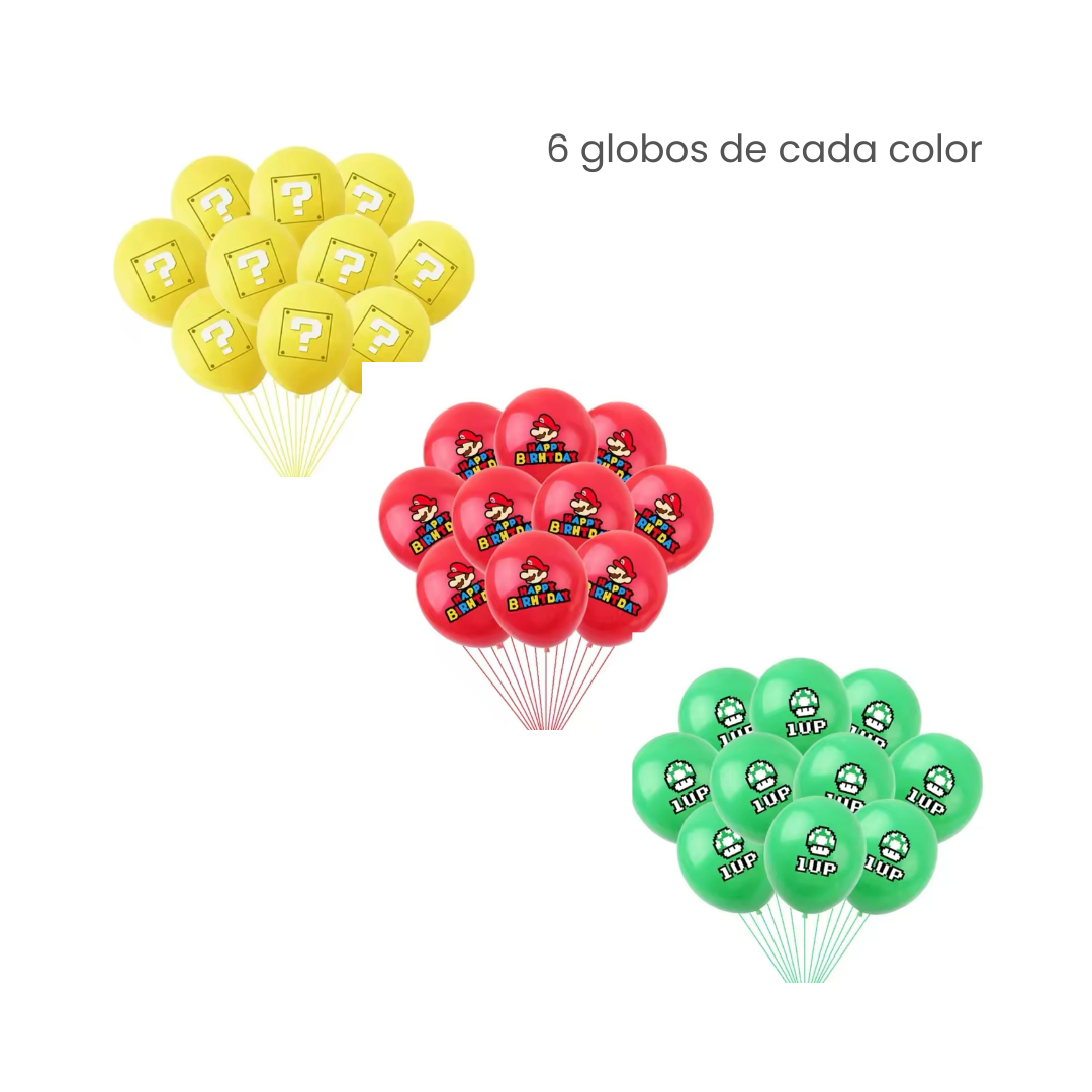 Set de Decoración para Fiesta – Mario Bros (+50pcs)