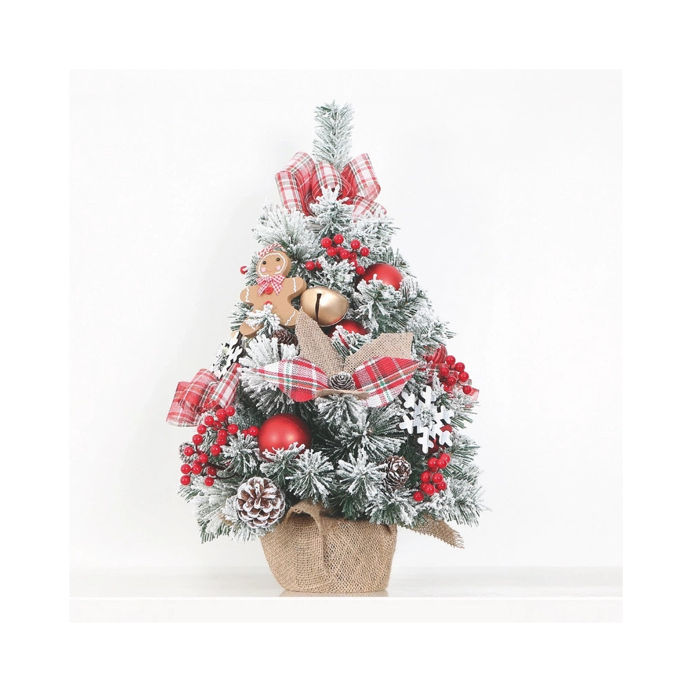 Árbol Navidad TREE4-10, 60cm Nieve y Galleta de Jengibre (30 ramas) ✦ Bajo pedido
