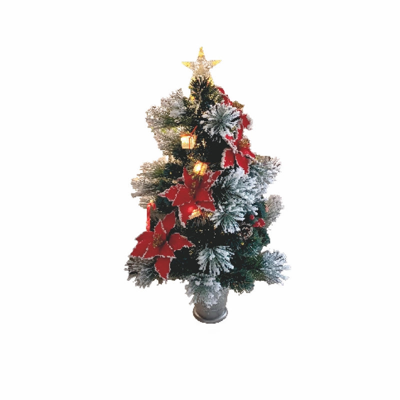 Árbol Navidad TREE4-15, 90cm con Luz LED, Nieve y Pastoras (59 ramas) ✦ Bajo pedido