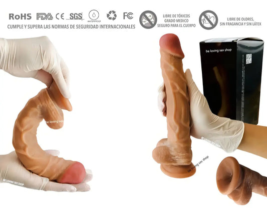 Dildo Inserción 20cm Con Copa Succión - Zeus ✦ Bajo pedido