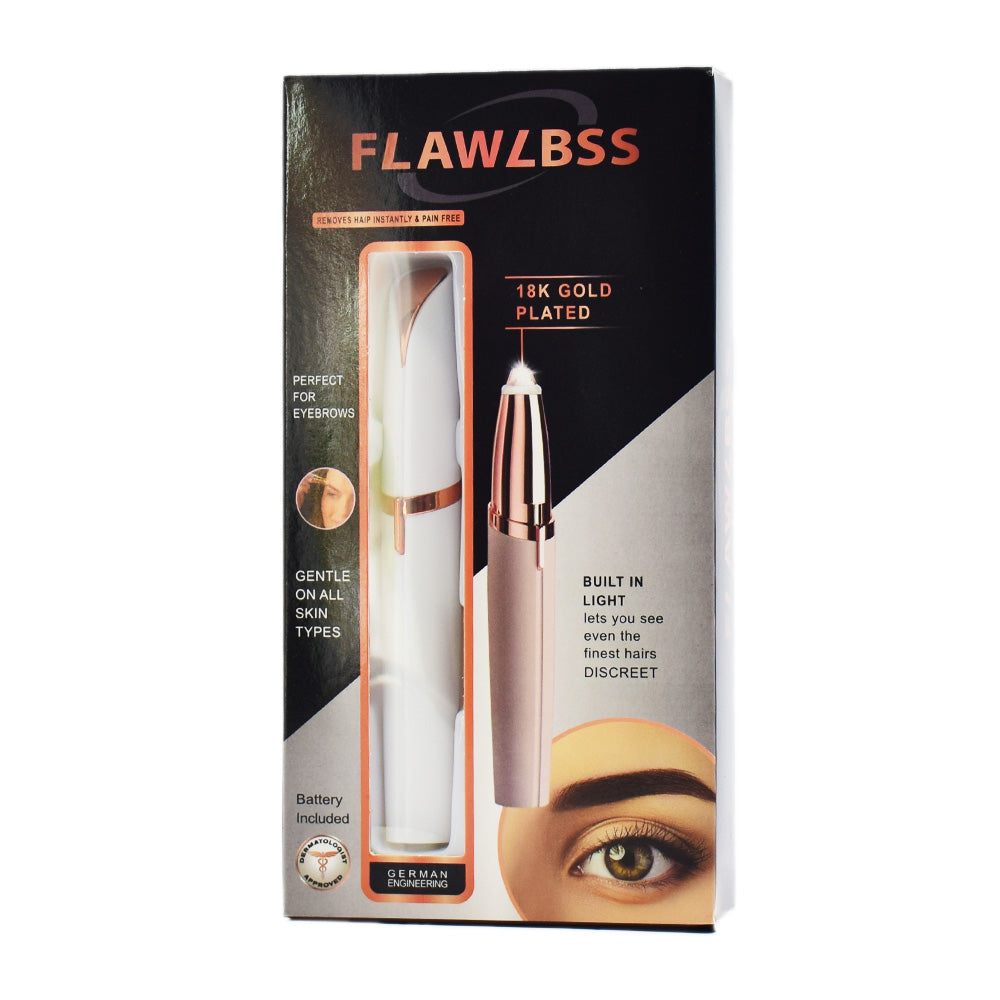 Máquina Recortadora de Vello Facial Flawlbss (Negro, Blanco)