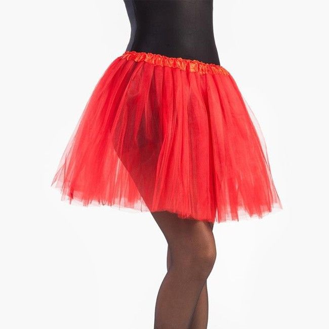 Tutu Plano Adulto (Unitalla) - Blanco, Negro, Rojo ✦ Bajo pedido