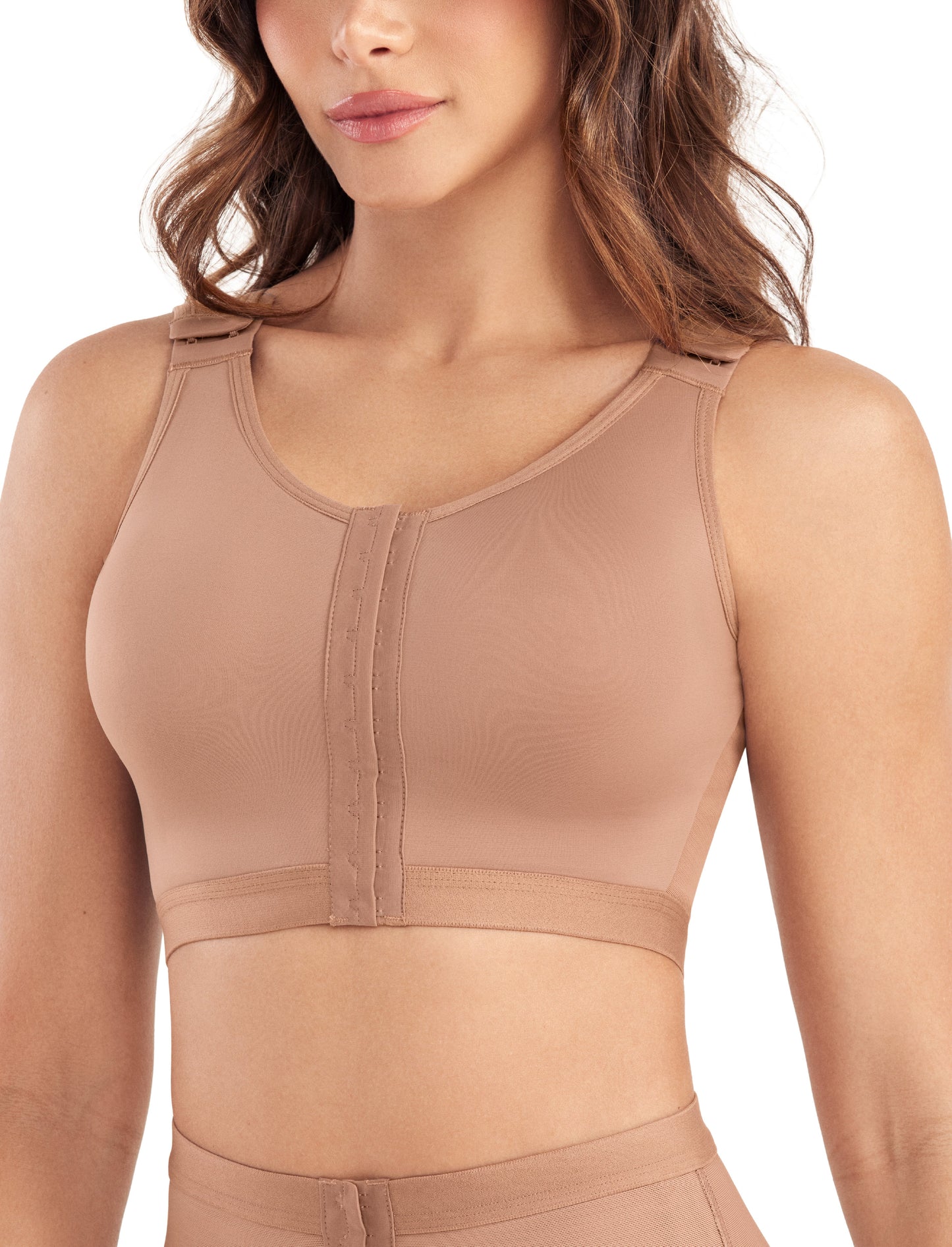 Brasier Postoperatorio para Mamoplastia 01009 (Cocoa) ✦ Bajo pedido